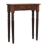 Turned Legs 1 Drawer Chestnut Console - Artisan Furniture - Flyclothing LLC
