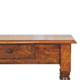 Turned Legs 1 Drawer Chestnut Console - Artisan Furniture - Flyclothing LLC