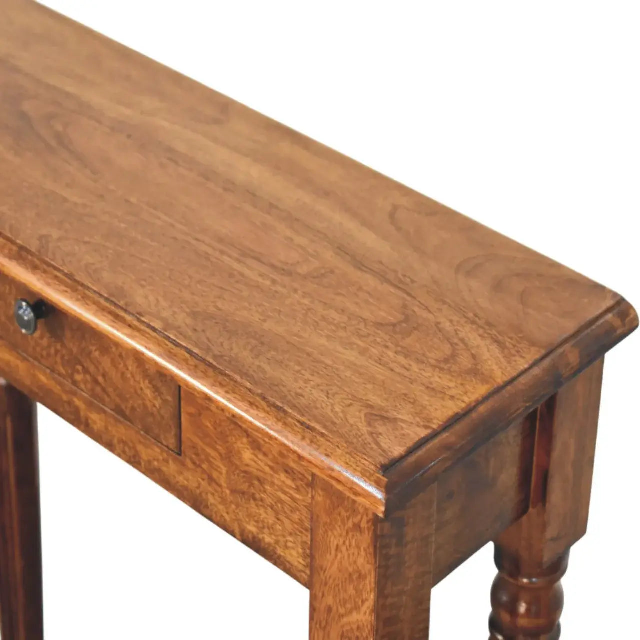 Turned Legs 1 Drawer Chestnut Console - Artisan Furniture - Flyclothing LLC