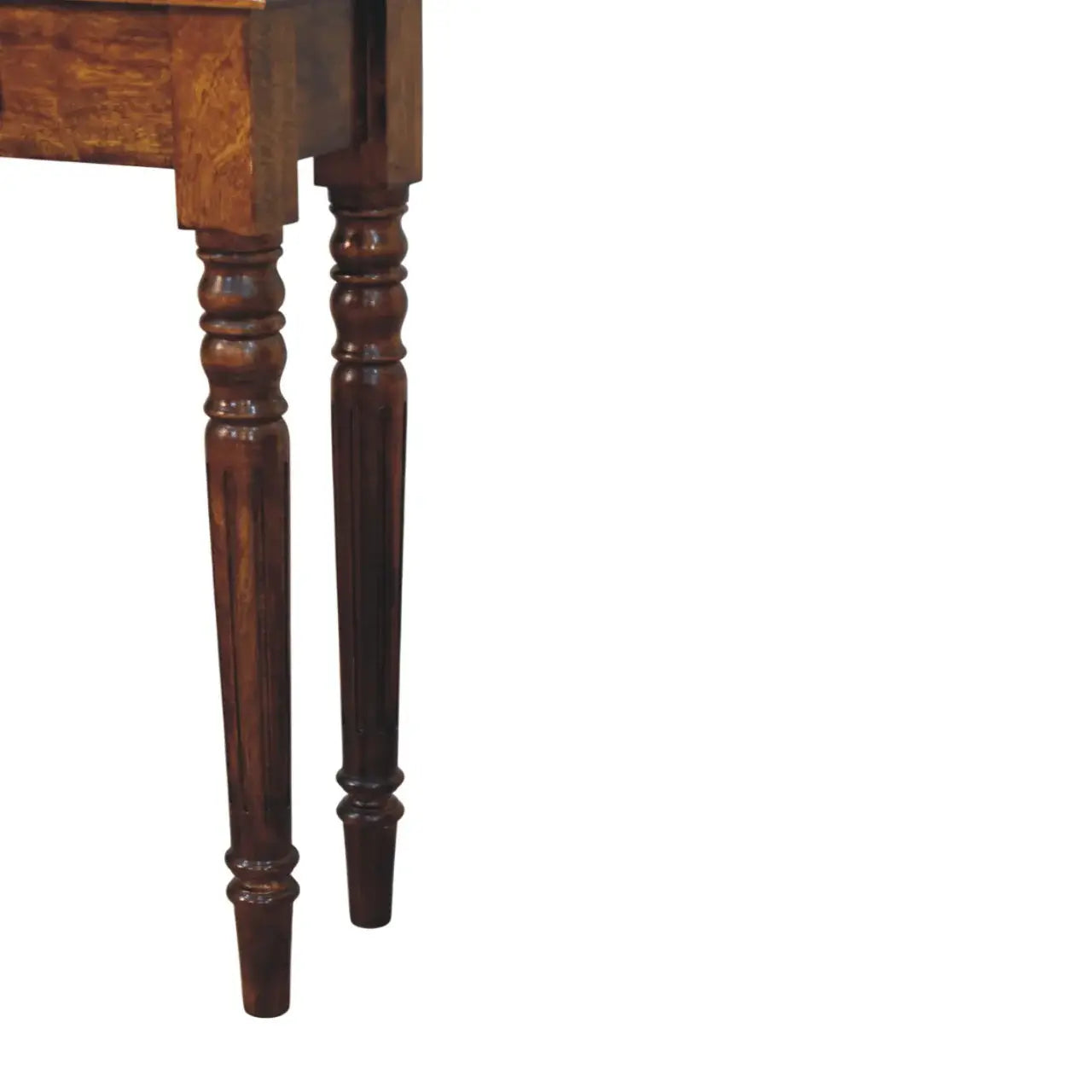 Turned Legs 1 Drawer Chestnut Console - Artisan Furniture - Flyclothing LLC