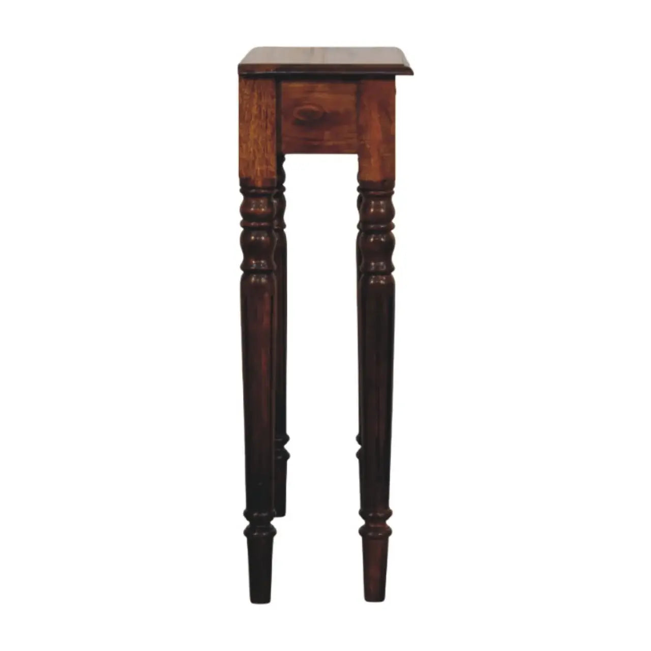 Turned Legs 1 Drawer Chestnut Console - Artisan Furniture - Flyclothing LLC
