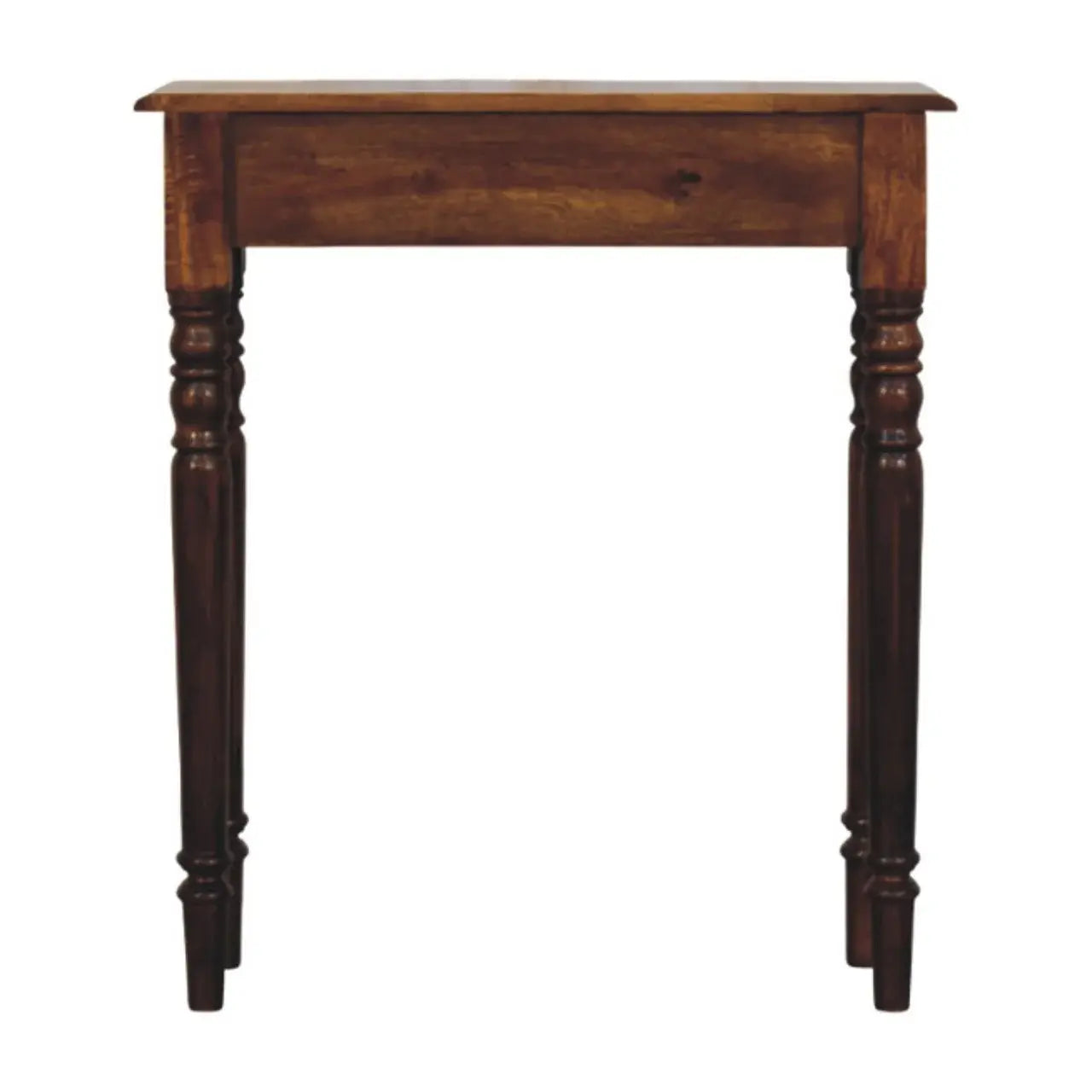 Turned Legs 1 Drawer Chestnut Console - Artisan Furniture - Flyclothing LLC
