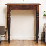 Turned Legs 1 Drawer Chestnut Console - Artisan Furniture - Flyclothing LLC
