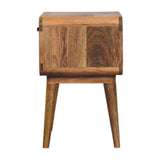 Avora Oak-ish Nightstand with Drawer and open slot - Artisan Furniture - Flyclothing LLC