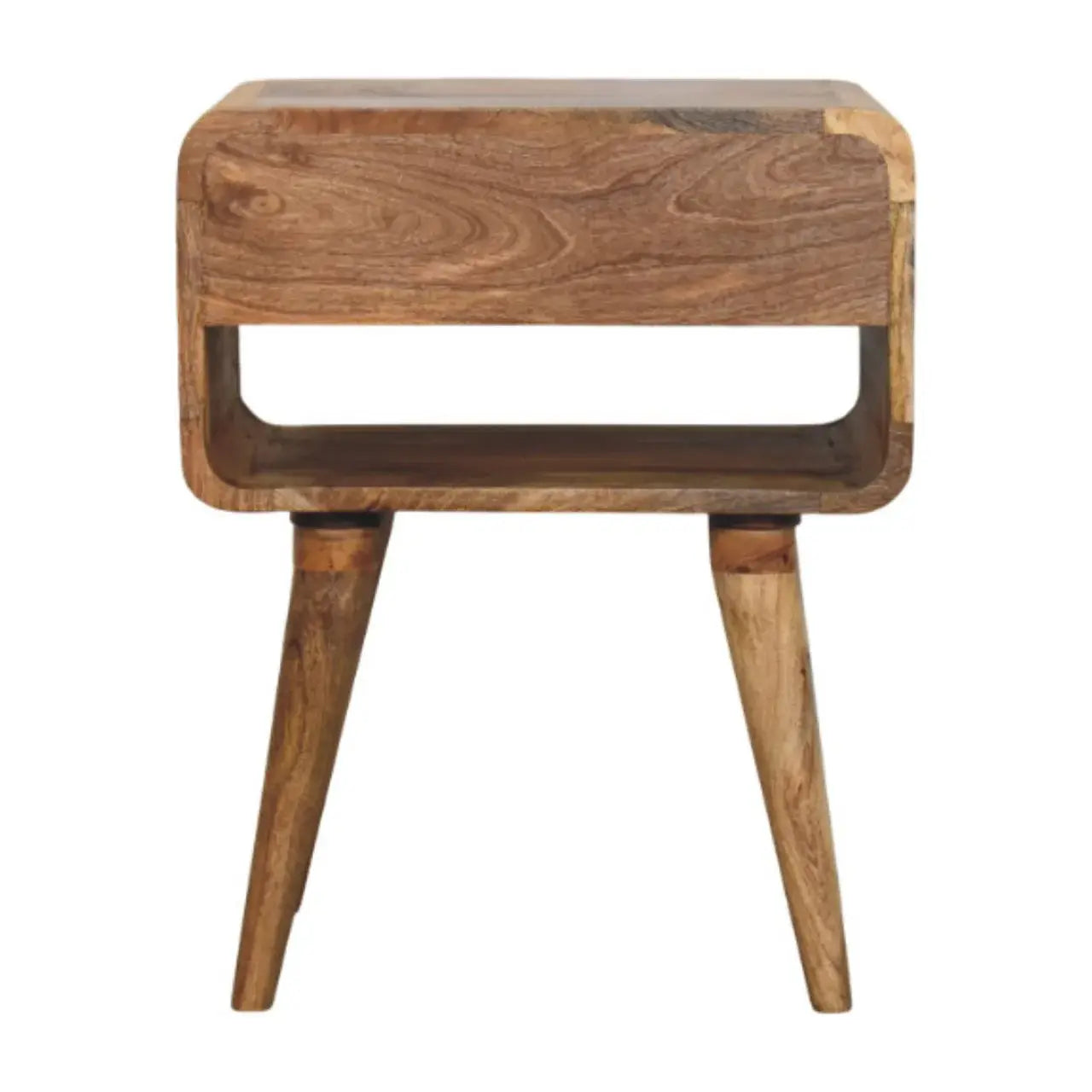 Avora Oak-ish Nightstand with Drawer and open slot - Artisan Furniture - Flyclothing LLC