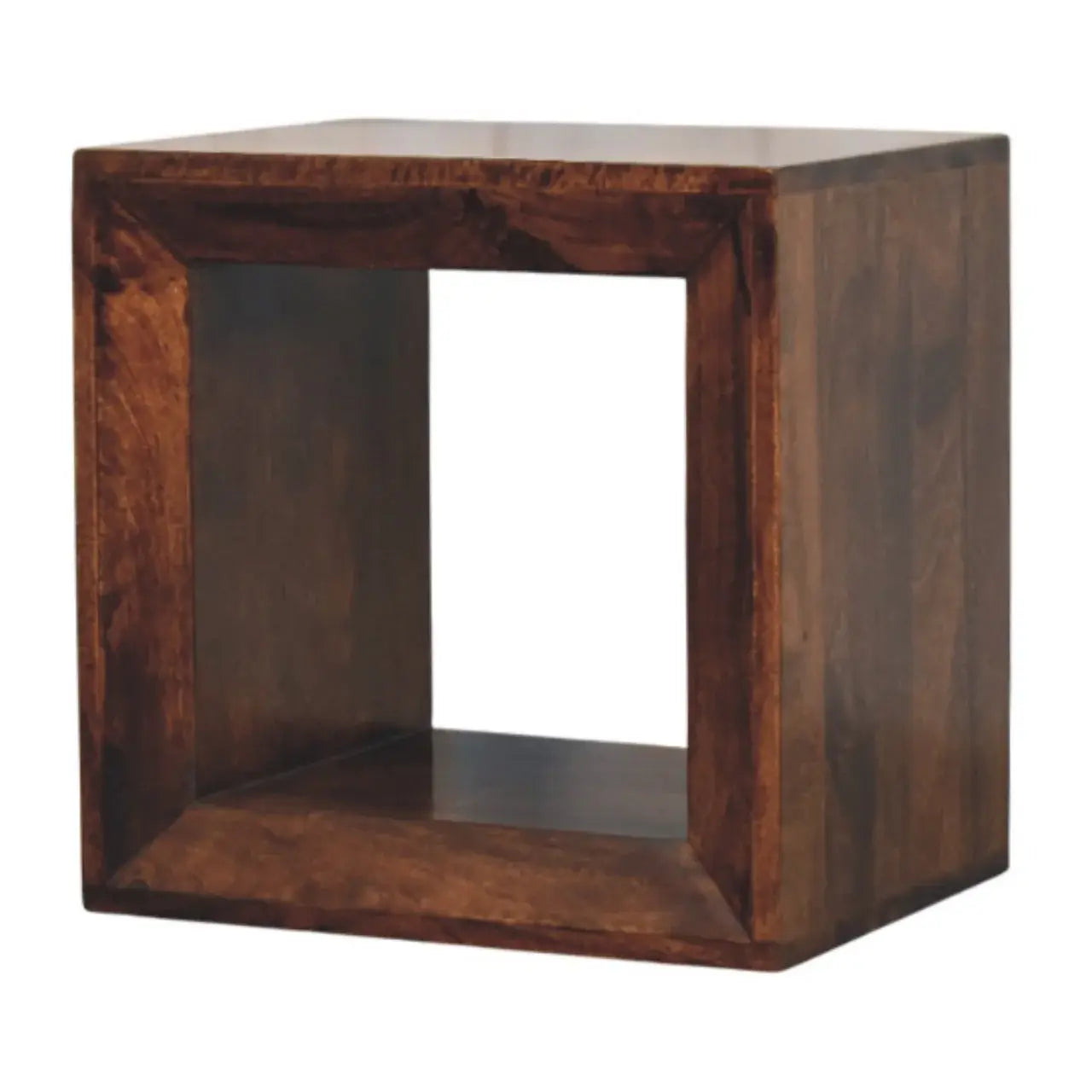 Solis Open California Walnut Side Table - Artisan Furniture - Flyclothing LLC
