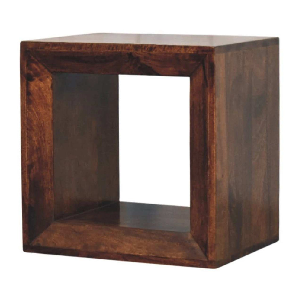 Solis Open California Walnut Side Table - Artisan Furniture - Flyclothing LLC