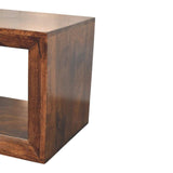 Solis Open California Walnut Side Table - Artisan Furniture - Flyclothing LLC