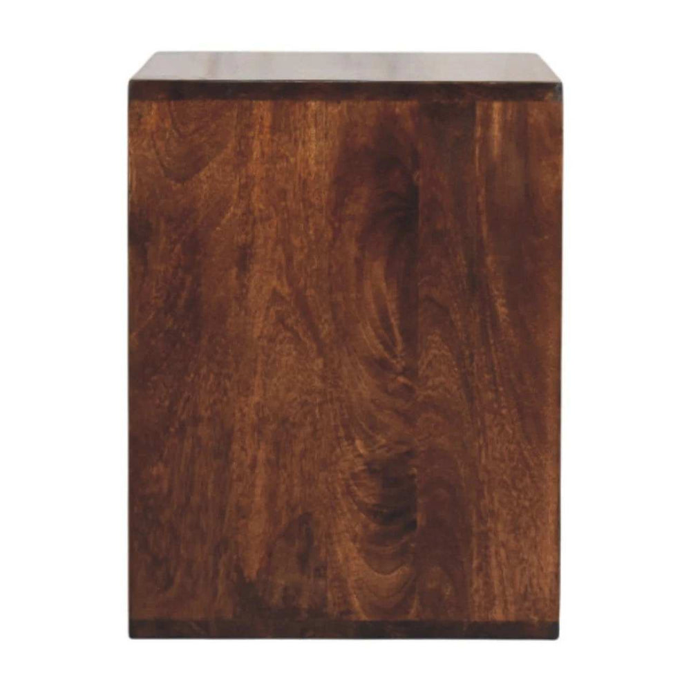 Solis Open California Walnut Side Table - Artisan Furniture - Flyclothing LLC