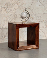 Solis Open California Walnut Side Table - Artisan Furniture - Flyclothing LLC