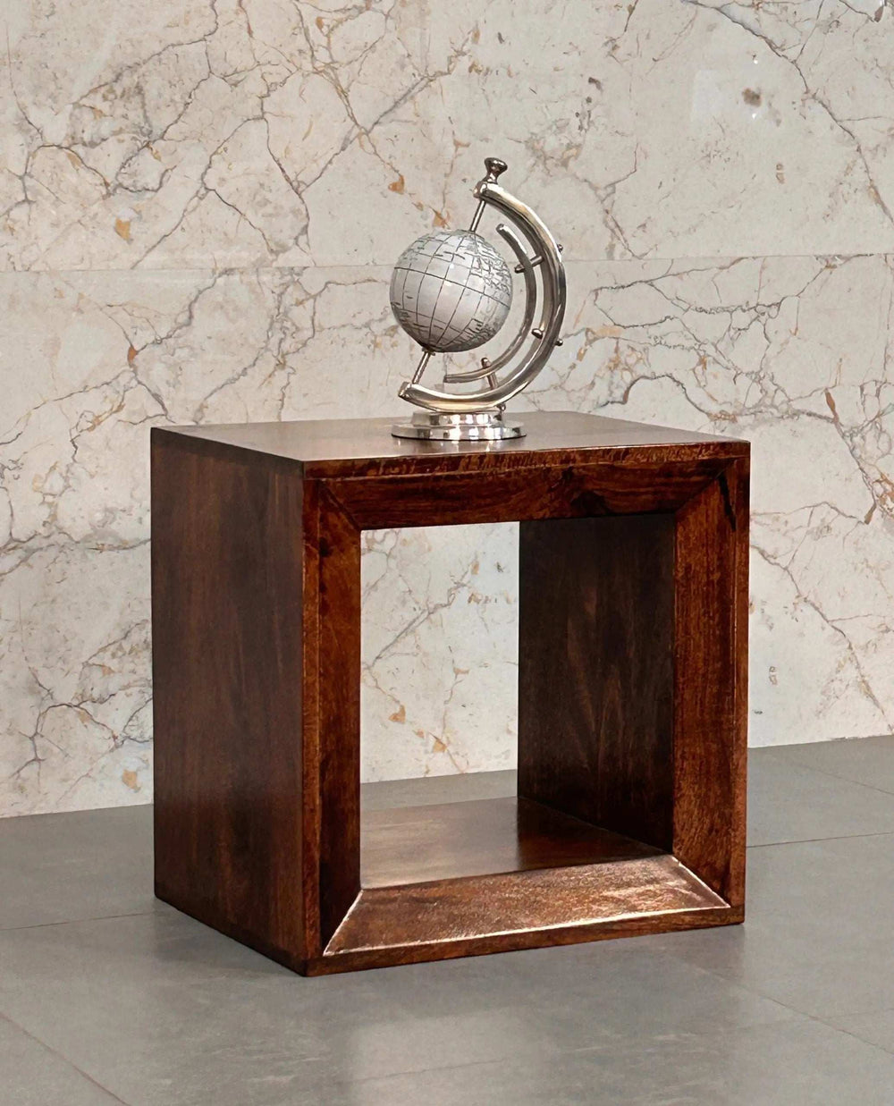 Solis Open California Walnut Side Table - Artisan Furniture - Flyclothing LLC
