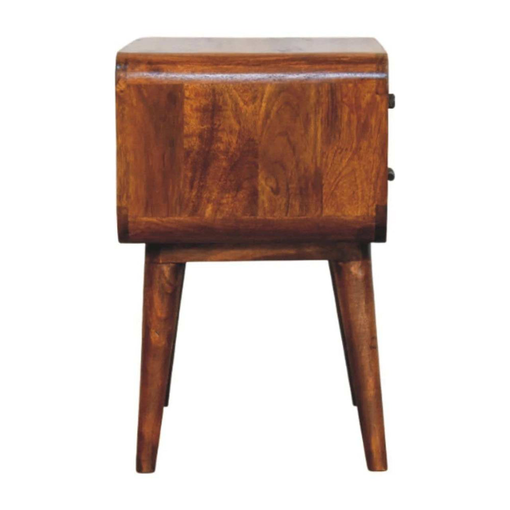 Avora 3-Drawer Chestnut Nightstand - Artisan Furniture - Flyclothing LLC