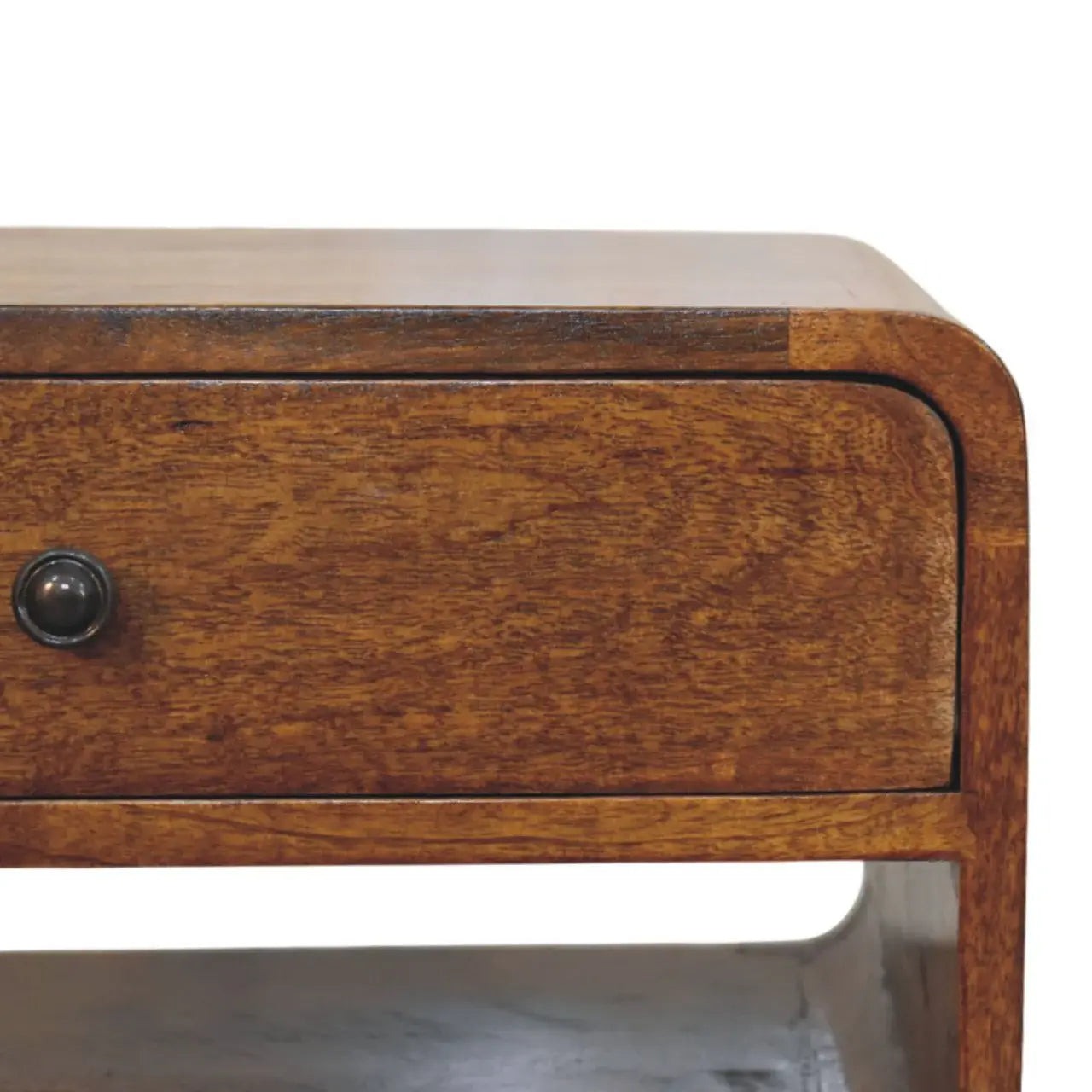 Avora Chestnut Nightstand with Drawer and open slot - Artisan Furniture - Flyclothing LLC
