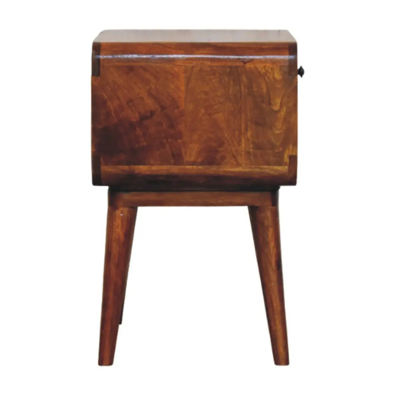 Avora Chestnut Nightstand with Drawer and open slot - Artisan Furniture - Flyclothing LLC