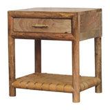 Regency Woven Oak-ish Nightstand with Drawer - Artisan Furniture