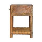 Regency Woven Oak-ish Nightstand with Drawer - Artisan Furniture - Flyclothing LLC