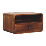 Avora Wall-Mounted Chestnut Nightstand - Artisan Furniture
