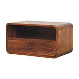 Avora Wall-Mounted Chestnut Nightstand - Artisan Furniture