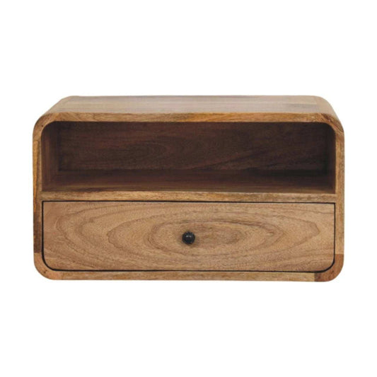 Avora Wall-Mounted Oak-ish Nightstand - Artisan Furniture - Flyclothing LLC