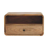 Avora Wall-Mounted Oak-ish Nightstand - Artisan Furniture