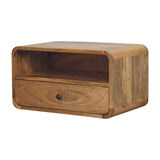 Avora Wall-Mounted Oak-ish Nightstand - Artisan Furniture