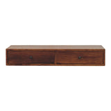 Lunar 2 Drawer Chestnut Wall Mounted Console - Artisan Furniture - Flyclothing LLC