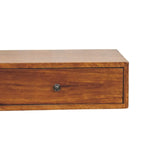 Lunar 2 Drawer Chestnut Wall Mounted Console - Artisan Furniture - Flyclothing LLC