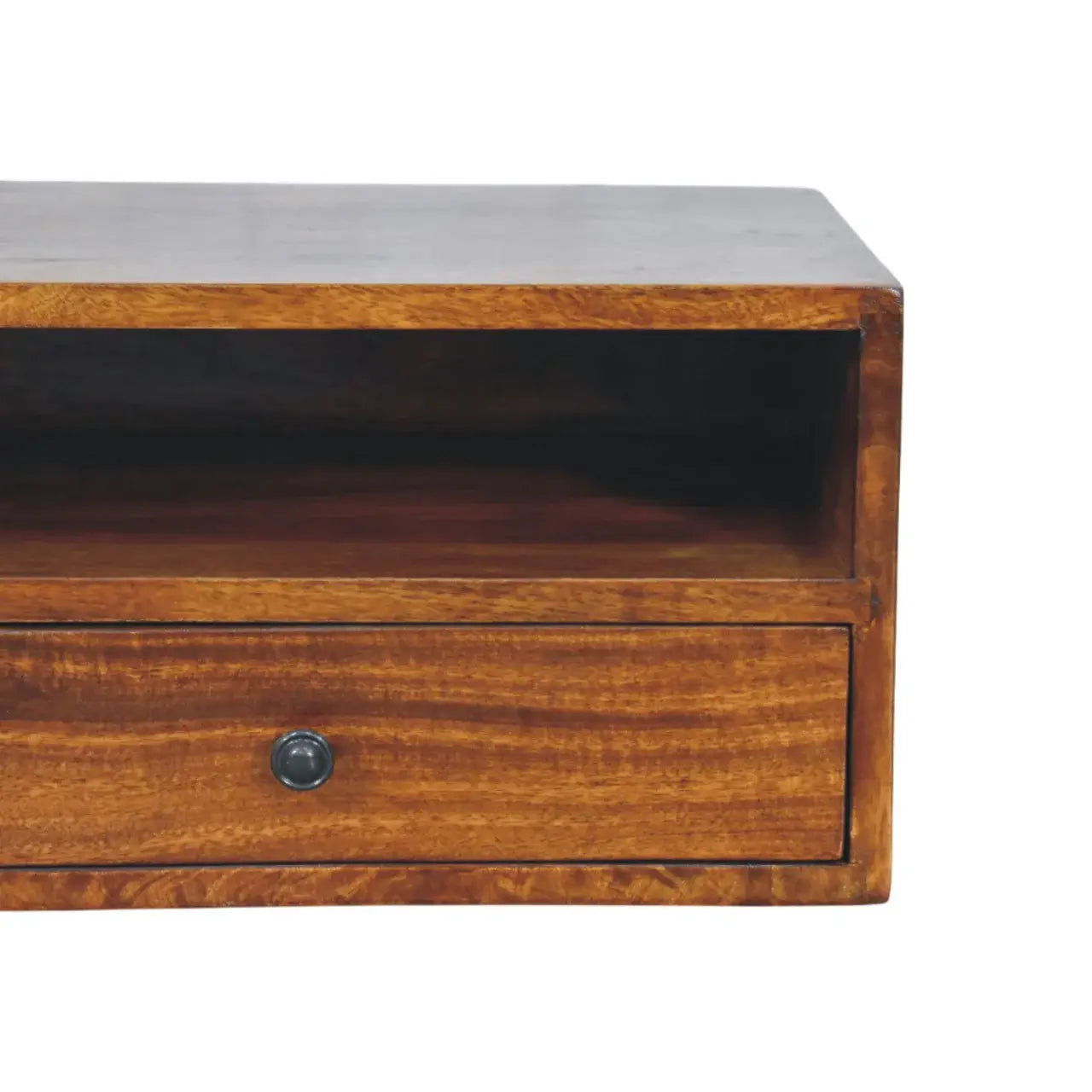 Lunar 2 Drawer Chestnut Wall Mounted Media Unit - Artisan Furniture - Flyclothing LLC