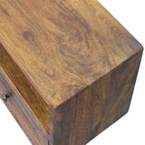 Lunar 2 Drawer Chestnut Wall Mounted Media Unit - Artisan Furniture - Flyclothing LLC