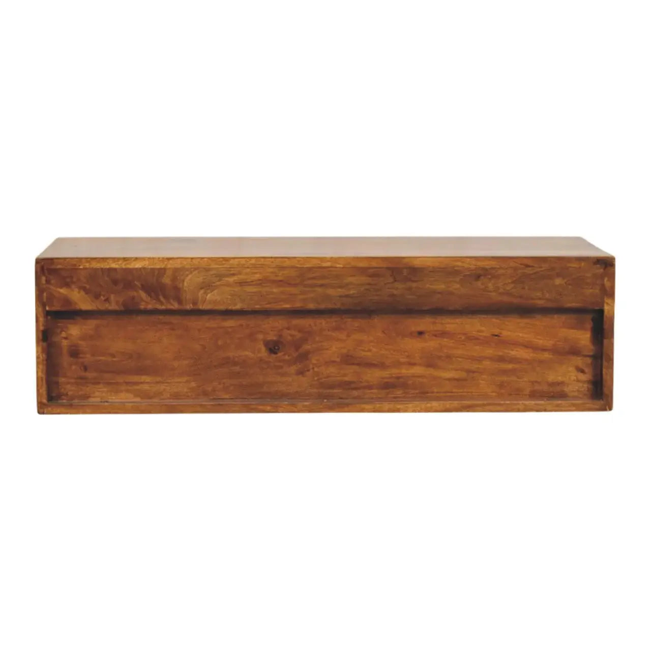 Lunar 2 Drawer Chestnut Wall Mounted Media Unit - Artisan Furniture - Flyclothing LLC