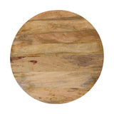 Slatted Round Oak-ish Coffee Table - Artisan Furniture - Flyclothing LLC