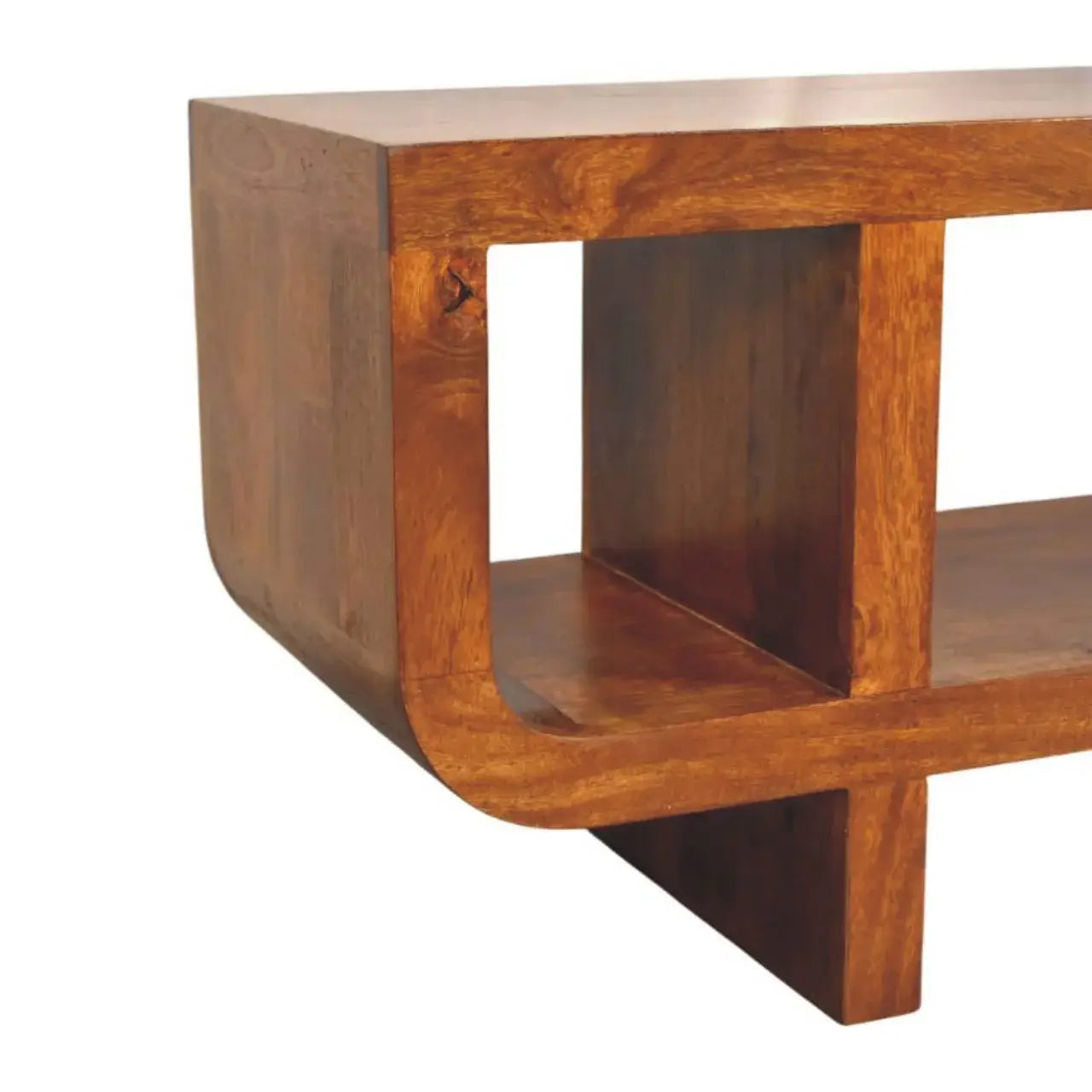 Orion Curved Chestnut Media Unit - Artisan Furniture - Flyclothing LLC