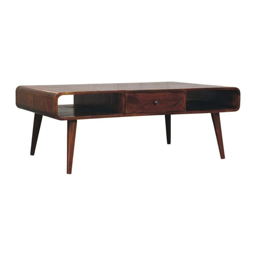 Avora 2 Drawer Chestnut Coffee Table - Artisan Furniture - Flyclothing LLC