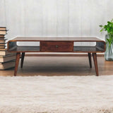 Avora 2 Drawer Chestnut Coffee Table - Artisan Furniture - Flyclothing LLC