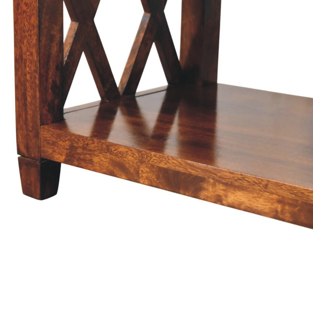 Belmont X-Frame Chestnut Coffee Table - Artisan Furniture - Flyclothing LLC
