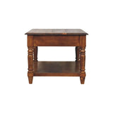 Turned legs Chestnut 2 Drawer Coffee Table - Artisan Furniture - Flyclothing LLC