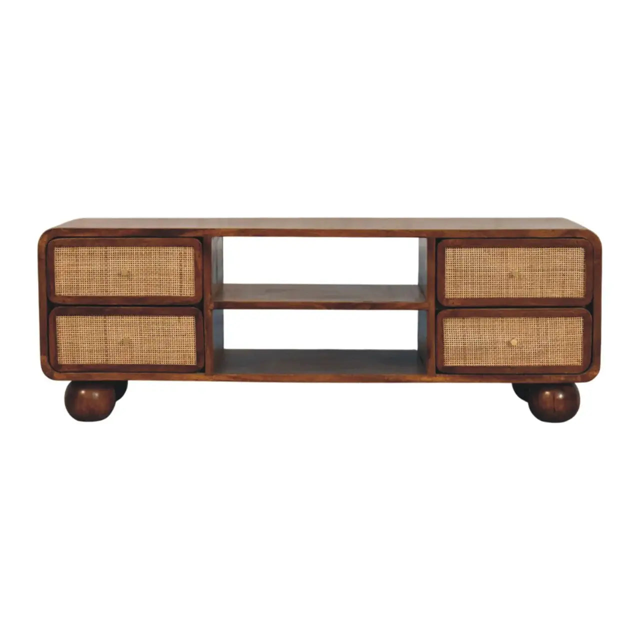 Larissa 4 Drawer Chestnut Media Unit - Artisan Furniture - Flyclothing LLC