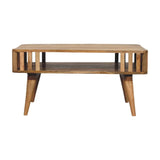 Slatted Oak-ish Coffee Table - Artisan Furniture - Flyclothing LLC