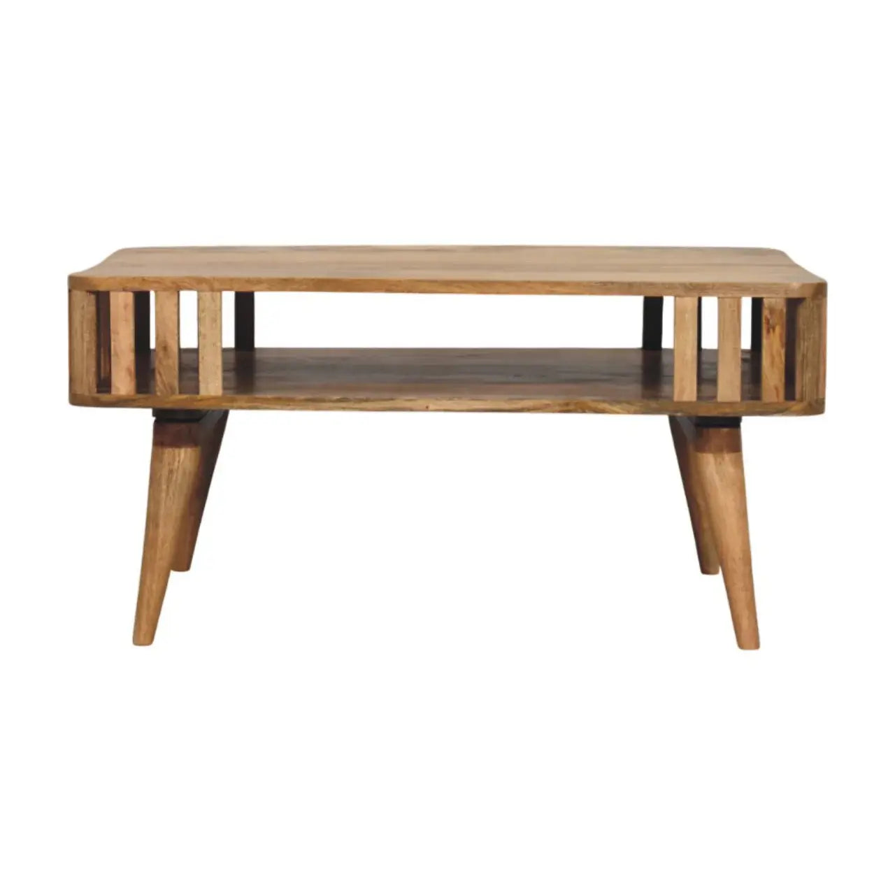 Slatted Oak-ish Coffee Table - Artisan Furniture - Flyclothing LLC