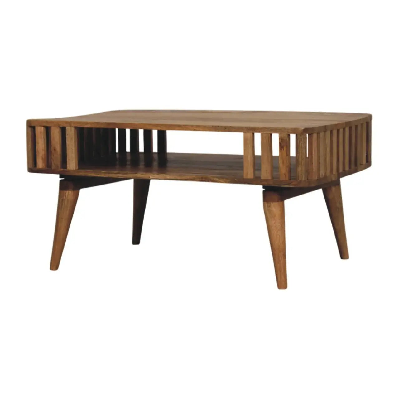 Slatted Oak-ish Coffee Table - Artisan Furniture - Flyclothing LLC