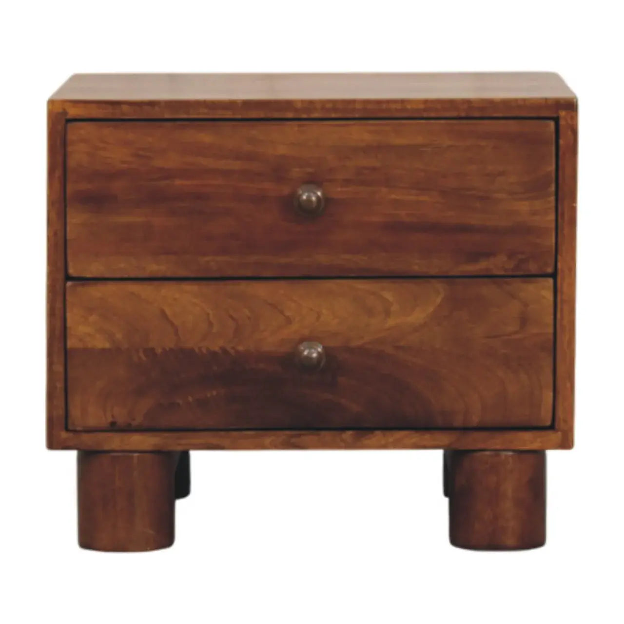 Tula 2 Drawer Chestnut Nightstand - Artisan Furniture - Flyclothing LLC