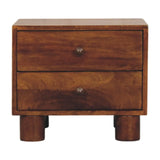Tula 2 Drawer Chestnut Nightstand - Artisan Furniture - Flyclothing LLC