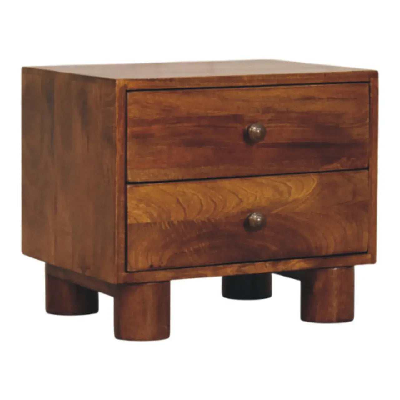 Tula 2 Drawer Chestnut Nightstand - Artisan Furniture - Flyclothing LLC