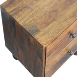 Tula 2 Drawer Chestnut Nightstand - Artisan Furniture - Flyclothing LLC