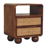 Larissa 2 Drawer Chestnut Nightstand - Artisan Furniture - Flyclothing LLC