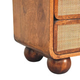 Larissa 2 Drawer Chestnut Nightstand - Artisan Furniture - Flyclothing LLC