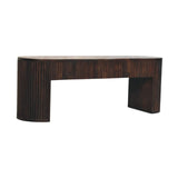 Velvet Mocha Fluted Bench
