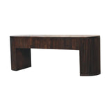 Velvet Mocha Fluted Bench