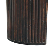 Velvet Mocha Fluted Bench