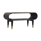 Curved Edge Media with Brass Accents